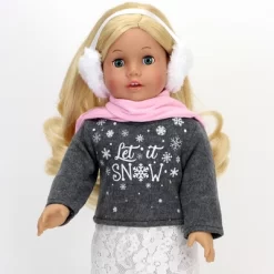 Sophia's - 18" Doll - "Let It Snow" Sweater, Lace Skirt, Leggings, Earmuffs, Pocket Scarf & Ewe Boots - Grey/White/Pink 8 Sophia's - 18" Doll - "Let It Snow" Sweater, Lace Skirt, Leggings, Earmuffs, Pocket Scarf & Ewe Boots - Grey/White/Pink -Toy Promotion GUEST 0e2a2024 51d0 43c3 bcc1 f9b749f91402