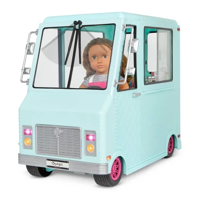Our Generation Sweet Stop Ice Cream Truck With Electronics For 18" Dolls - Light Blue 8 Our Generation Sweet Stop Ice Cream Truck With Electronics For 18" Dolls - Light Blue - Image 6