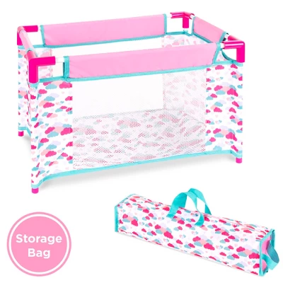 Best Choice Products Kids 15-Piece 13.5in Newborn Baby Doll Nursery Role Play Playset W/ Stroller, Cot, Bag, Accessories 4 Best Choice Products Kids 15-Piece 13.5in Newborn Baby Doll Nursery Role Play Playset W/ Stroller, Cot, Bag, Accessories - Image 2