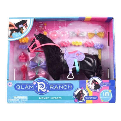 Glam-R-Ranch Raven Dream - Horse Toy With Hair Accessories 5 Glam-R-Ranch Raven Dream - Horse Toy With Hair Accessories - Image 3