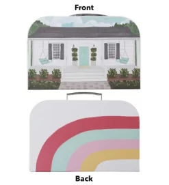 HearthSong 11 Inch Rainbow Cottage Travel Dollhouse Set With 2 Dolls And 5 Piece Furniture Set -Toy Promotion GUEST 2815bb91 b977 40a7 9526 4df87bcb1e53