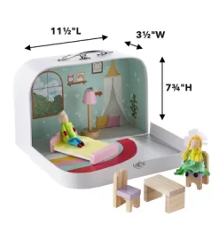 HearthSong 11 Inch Rainbow Cottage Travel Dollhouse Set With 2 Dolls And 5 Piece Furniture Set -Toy Promotion GUEST 29583544 3227 4c39 a91e 55e14113b82d