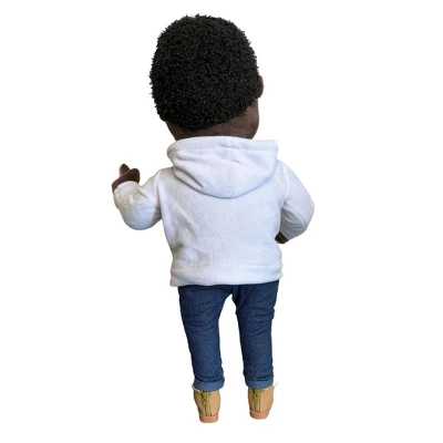 Our Brown Boy Joy Original My Friend White Hoodie Baby Doll 1 5 Our Brown Boy Joy Original My Friend White Hoodie Baby Doll 1 - Image 3