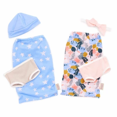 LullaBaby Twin Dolls Set With Floral And Star Sleep Sacks 7 LullaBaby Twin Dolls Set With Floral And Star Sleep Sacks - Image 5