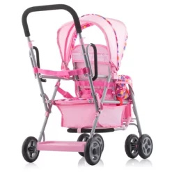 Joovy Baby Doll Caboose Tandem Stroller - Pink Dot