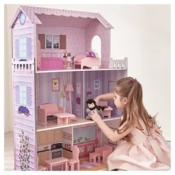 Teamson Kids Fancy Mansion Doll House With 13pcs Furniture -Toy Promotion GUEST 34381084 457a 4c17 9d55 2e26d396394d