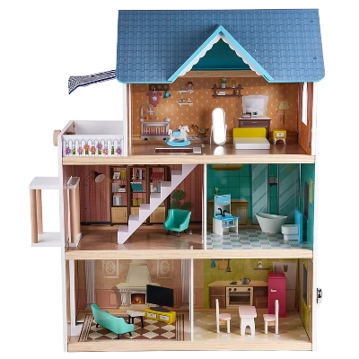Hape Little Room Pretend Play 3 Story Wooden Doll House W/ Light, Doorbell, & Bedroom, Bathroom, Living Room, & Dining Furniture For Kids Age 3 And Up 3 Hape Little Room Pretend Play 3 Story Wooden Doll House W/ Light, Doorbell, & Bedroom, Bathroom, Living Room, & Dining Furniture For Kids Age 3 And Up