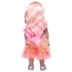 I'M A GIRLY Mia 18" Fashion Doll With Cotton Candy Pink Interchangeable Wig To Style