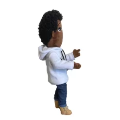 Our Brown Boy Joy Original My Friend White Hoodie Baby Doll 2