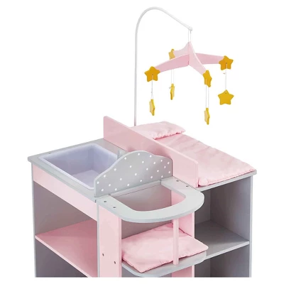 Olivia's Little World - Baby Doll Furniture - Baby Changing Station With Storage (Gray Polka Dots) 6 Olivia's Little World - Baby Doll Furniture - Baby Changing Station With Storage (Gray Polka Dots) - Image 4