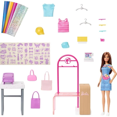 Barbie Make & Sell Boutique Playset With Brunette Doll, Foil Design Tools, Clothes & Accessories 6 Barbie Make & Sell Boutique Playset With Brunette Doll, Foil Design Tools, Clothes & Accessories - Image 4