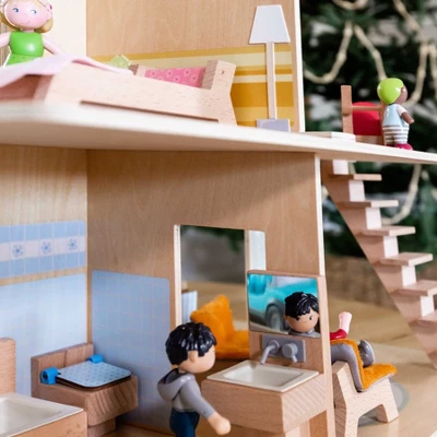 HABA Little Friends Dollhouse City Villa With 10 Pieces Of Furniture 4 HABA Little Friends Dollhouse City Villa With 10 Pieces Of Furniture - Image 2