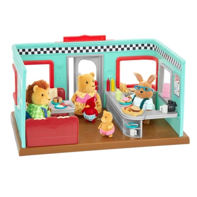 Li'l Woodzeez Li'l Nibbles Drive Thru Diner Playset 3 Li'l Woodzeez Li'l Nibbles Drive Thru Diner Playset