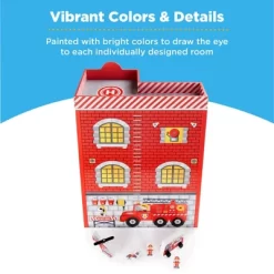 Best Choice Products 32in Kids 3-Story Pretend Wooden Fire Station Play Set Toy, W/ 2 Vehicles, 12 Accessories, 5 Rooms -Toy Promotion GUEST 53b8a058 8b27 47ac 9b86 455cdea0d46e