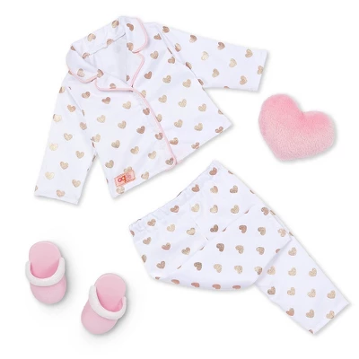 Our Generation Serenity With Heart Polka Dot Pajama Outfit 18" Slumber Party Doll 5 Our Generation Serenity With Heart Polka Dot Pajama Outfit 18" Slumber Party Doll - Image 3