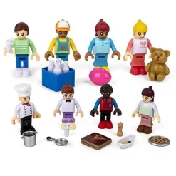 Playkidiz 8 Toy Figures & Playsets, 2 Inch Play Peoples Set.