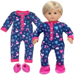 Sophia’s Hot Cocoa Pajama Onesie With Fuzzy Slippers For 15” Baby Dolls, Navy/Hot Pink 7 Sophia’s Hot Cocoa Pajama Onesie With Fuzzy Slippers For 15” Baby Dolls, Navy/Hot Pink -Toy Promotion GUEST 62889265 af94 4f7d 8357 b8419f9e031e