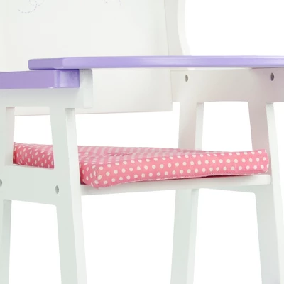 Olivia's Little World Little Princess Kids Baby Doll High Chair, Purple 5 Olivia's Little World Little Princess Kids Baby Doll High Chair, Purple - Image 3