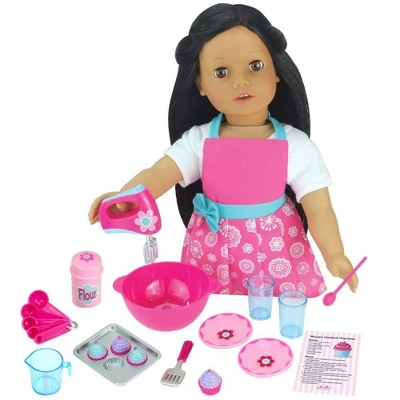 Sophia’s Baking Accessories And Apron Set For 18" Dolls, Pink 4 Sophia’s Baking Accessories And Apron Set For 18" Dolls, Pink - Image 2
