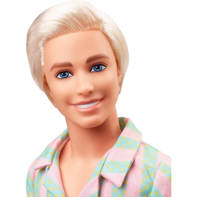 Barbie: The Movie Ken Doll Wearing Pastel Striped Beach Matching Set 3 Barbie: The Movie Ken Doll Wearing Pastel Striped Beach Matching Set