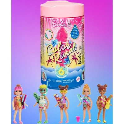 Barbie - Chelsea Color Reveal ! Color Changing Kids - Beach Go'er Doll With 6 Surprise Accessories 7 Barbie - Chelsea Color Reveal ! Color Changing Kids - Beach Go'er Doll With 6 Surprise Accessories - Image 5