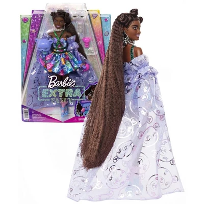 Barbie Superior Fashionista Runway Doll In Teddy-Print Gown With Long Fringe Hair 3 Barbie Superior Fashionista Runway Doll In Teddy-Print Gown With Long Fringe Hair