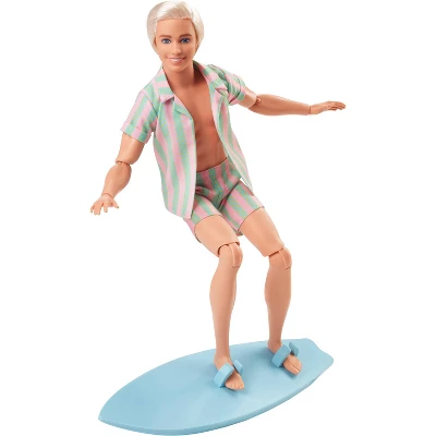 Barbie: The Movie Ken Doll Wearing Pastel Striped Beach Matching Set 6 Barbie: The Movie Ken Doll Wearing Pastel Striped Beach Matching Set - Image 4