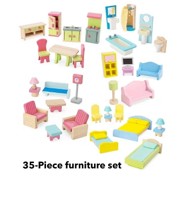 HearthSong Imagine My Place Dollhouse With Turntable And 35-Piece Dollhouse Furniture Set 4 HearthSong Imagine My Place Dollhouse With Turntable And 35-Piece Dollhouse Furniture Set - Image 2