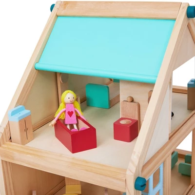 Olivia's Little World Kids Buildable Furnished Wooden Dollhouse For 3.5" Dolls 5 Olivia's Little World Kids Buildable Furnished Wooden Dollhouse For 3.5" Dolls - Image 3