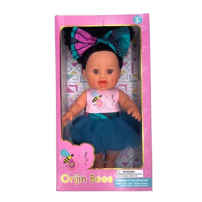 Orijin Bees Natural Puffy 12" Baby Bee Doll - Black Hair With Brown Eyes 6 Orijin Bees Natural Puffy 12" Baby Bee Doll - Black Hair With Brown Eyes - Image 4