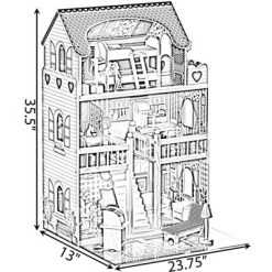 ShpilMaster Wooden Doll House With Toys And Furniture Accessories With LED Light For Ages 3+ 14 ShpilMaster Wooden Doll House With Toys And Furniture Accessories With LED Light For Ages 3+ -Toy Promotion GUEST 80db19f0 0889 4bd2 a30c b6c9407ac1db