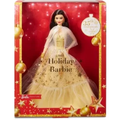 Barbie 13" Signature 2023 Holiday Collector Doll With Golden Gown And Black Hair -Toy Promotion GUEST 820335d7 0beb 425a b42f e0417550d40c