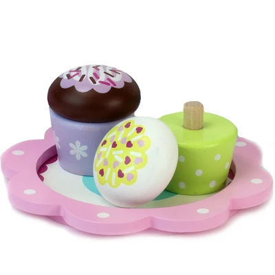 Sophia’s 9 Piece Wooden Cupcake Set, Multicolor 5 Sophia’s 9 Piece Wooden Cupcake Set, Multicolor - Image 3
