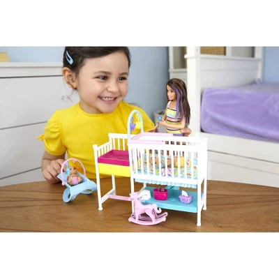 Barbie Skipper Babysitters Inc Nap 'n' Nurture Nursery Dolls And Playset 3 Barbie Skipper Babysitters Inc Nap 'n' Nurture Nursery Dolls And Playset