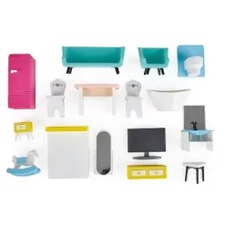 Hape Little Room Pretend Play 3 Story Wooden Doll House W/ Light, Doorbell, & Bedroom, Bathroom, Living Room, & Dining Furniture For Kids Age 3 And Up 9 Hape Little Room Pretend Play 3 Story Wooden Doll House W/ Light, Doorbell, & Bedroom, Bathroom, Living Room, & Dining Furniture For Kids Age 3 And Up -Toy Promotion GUEST 8af16bcc e03f 4607 ae15 ac855ca17cac