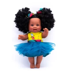 Orijin Bees Sugar Puff 12" Baby Bee Doll - Black Hair With Brown Eyes