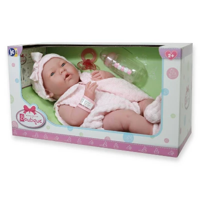 JC Toys La Newborn 15" Girl Doll - Pretty In Pink Knit Blanket Set 6 JC Toys La Newborn 15" Girl Doll - Pretty In Pink Knit Blanket Set - Image 4