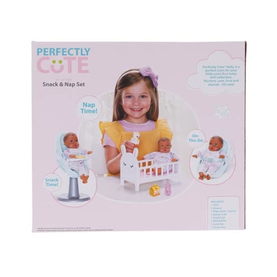 Perfectly Cute Baby Snack And Nap Set 8" Baby Doll - Light Brown Hair/Brown Eyes 5 Perfectly Cute Baby Snack And Nap Set 8" Baby Doll - Light Brown Hair/Brown Eyes - Image 3