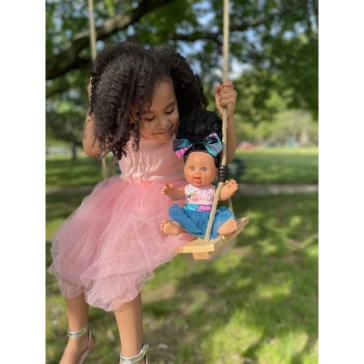 Orijin Bees Natural Puffy 12" Baby Bee Doll - Black Hair With Brown Eyes 4 Orijin Bees Natural Puffy 12" Baby Bee Doll - Black Hair With Brown Eyes - Image 2