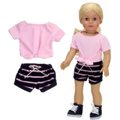 Sophia’s 2 Piece Summer Outfit With Tie Front Tee And Striped Shorts For 18" Dolls, Pink/Navy 6 Sophia’s 2 Piece Summer Outfit With Tie Front Tee And Striped Shorts For 18" Dolls, Pink/Navy -Toy Promotion GUEST a4ceaa79 69eb 4a55 9ab5 ce28320693a0