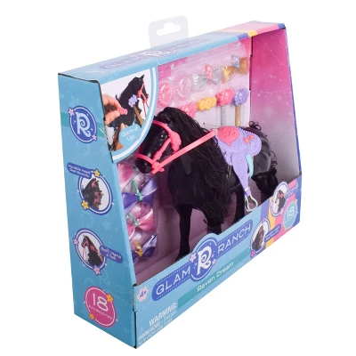 Glam-R-Ranch Raven Dream - Horse Toy With Hair Accessories 6 Glam-R-Ranch Raven Dream - Horse Toy With Hair Accessories - Image 4