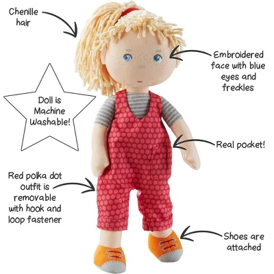 HABA Cassie 12" Machine Washable Soft Doll With Blonde Hair 11 HABA Cassie 12" Machine Washable Soft Doll With Blonde Hair - Image 9