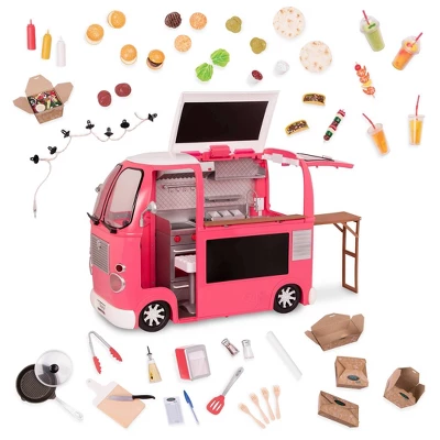 Our Generation Grill To Go Food Truck Playset With Electronics For 18" Dolls - Pink 8 Our Generation Grill To Go Food Truck Playset With Electronics For 18" Dolls - Pink - Image 6