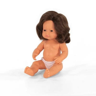 Miniland Educational Anatomically Correct 15" Baby Doll, Girl, Brunette Hair 3 Miniland Educational Anatomically Correct 15" Baby Doll, Girl, Brunette Hair