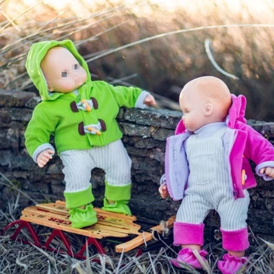 The Queen's Treasures 15 Inch Baby Doll Clothes Green & Cream Overalls Set 7 The Queen's Treasures 15 Inch Baby Doll Clothes Green & Cream Overalls Set - Image 5