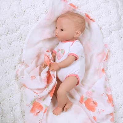 Paradise Galleries Newborn Baby Doll 16 Inch Reborn Preemie, Swaddlers: Peach Blossom, Safety Tested For 3+, 4-Piece Set 5 Paradise Galleries Newborn Baby Doll 16 Inch Reborn Preemie, Swaddlers: Peach Blossom, Safety Tested For 3+, 4-Piece Set - Image 3
