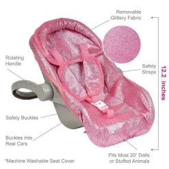 Adora Baby Doll Car Seat Carrier Glam Sparkly & Glittery Pink Seat Cover, Fits Dolls Up To 20 Inches 11 Adora Baby Doll Car Seat Carrier Glam Sparkly & Glittery Pink Seat Cover, Fits Dolls Up To 20 Inches -Toy Promotion GUEST bb8aaaf8 6154 4030 8dc1 db24459ab8e3