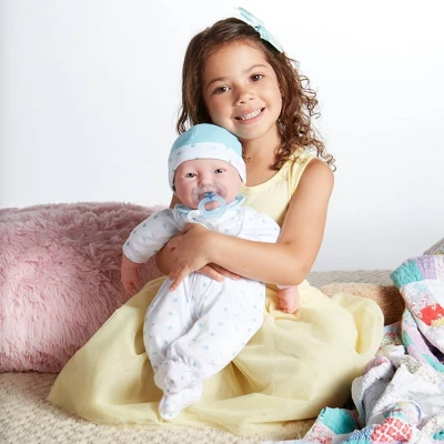 JC Toys La Baby 20" Baby Doll - Blue Outfit With Pacifier 4 JC Toys La Baby 20" Baby Doll - Blue Outfit With Pacifier - Image 2