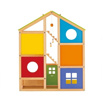 Hape Wooden All Season/4 Season 6 Tier Unfurnished Dollhouse Kids Play House For Children Ages 3 Years And Up, Multicolored 4 Hape Wooden All Season/4 Season 6 Tier Unfurnished Dollhouse Kids Play House For Children Ages 3 Years And Up, Multicolored - Image 2