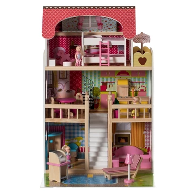 ShpilMaster Wooden Doll House With Toys And Furniture Accessories With LED Light For Ages 3+ 5 ShpilMaster Wooden Doll House With Toys And Furniture Accessories With LED Light For Ages 3+ - Image 3